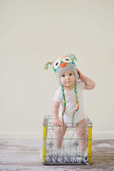 Toddler standing with support