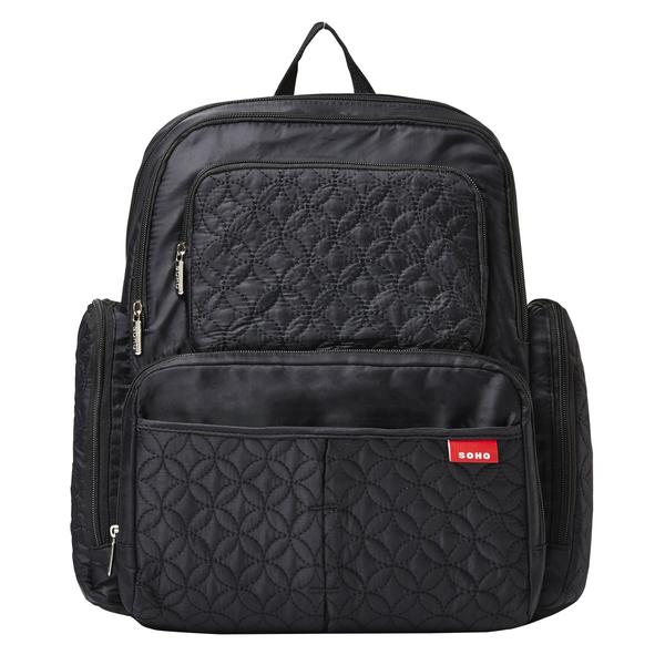 SoHo Manhattan Diaper Backpack Bag 5pc, Black