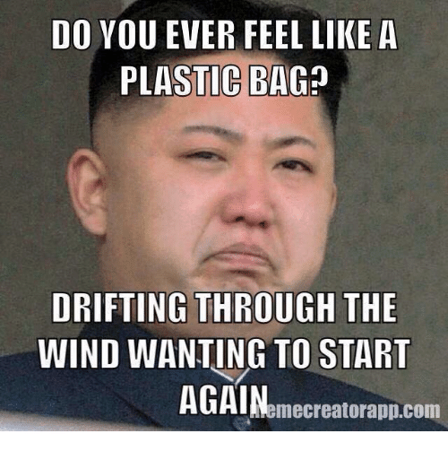 Do you feel like a plastic bag