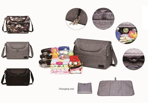 Unisex Diaper Bag - AmyandRose messenger-diaper-bag-organizer-amyrose