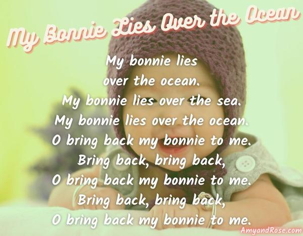 My Bonnie Lies Over the Ocean Lullaby Lyrics