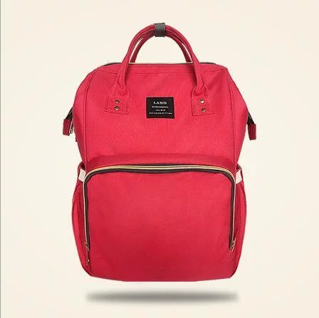 Land Diaper Backpack Bag - Red - AmyandRose