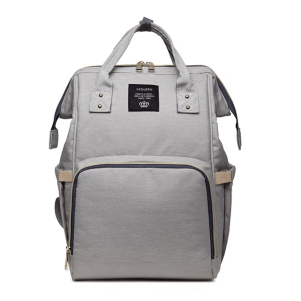 Lequeen Diaper Bag Backpack Light Gray