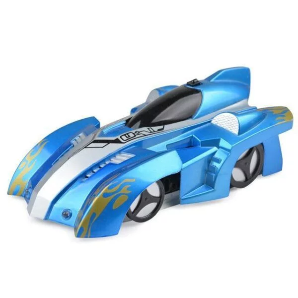 AmyandRose Zero Gravity Wall Climbing RC Car with USB Charging Blue