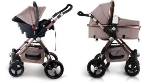 Baby Stroller 3 in 1 Convertible Khaki