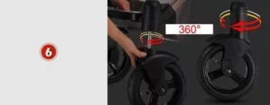 Baby Stroller 3 in 1 360 degree