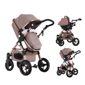 Baby Stroller 3 in 1 Khaki