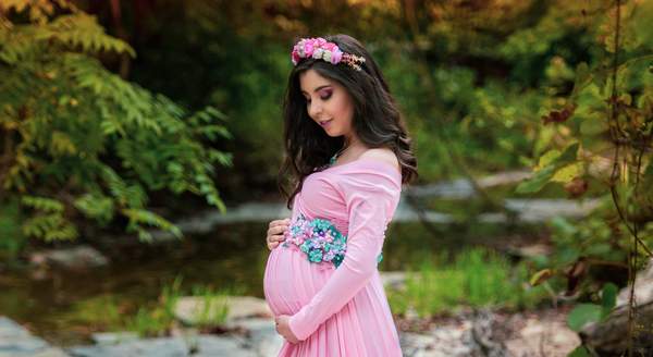 Pink Photoshoot Pregnancy Dress