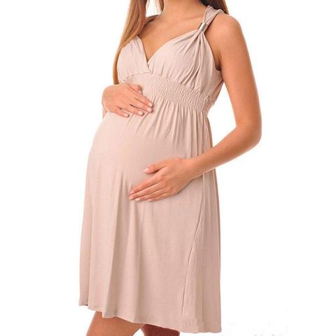 Halter maternity gown
