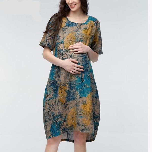 Casual Maternity Dresses - AmyandRose Vintage Retro Pregnancy Dress
