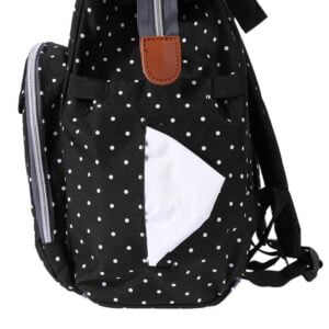 Polka Dot Waterproof Diaper Backpack Bag Side Pocket