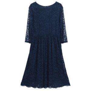 Floral Cocktail Party Maternity Dress Navy Blue