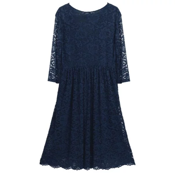 Floral Cocktail Party Maternity Dress Navy Blue