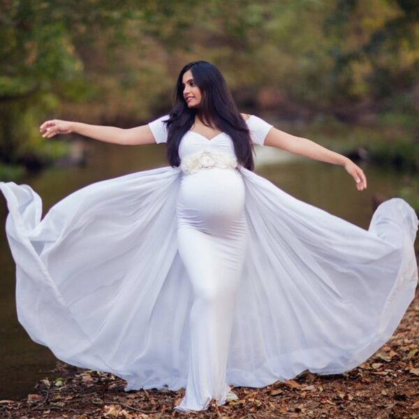 Maternity Dress with Cape