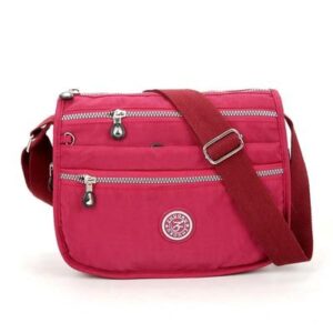 Lita Multi Compartment Handbag Purse Rose Pink