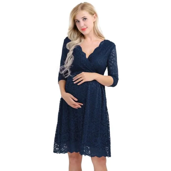 Cocktail Party Maternity Dress Navy Blue