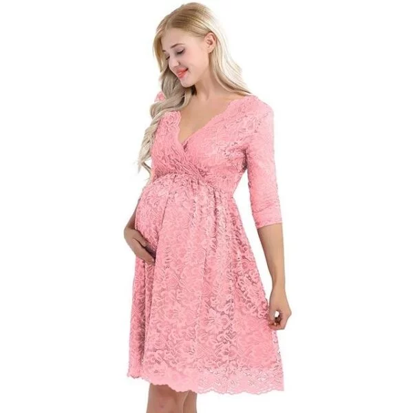Cocktail Party Maternity Dress Pink