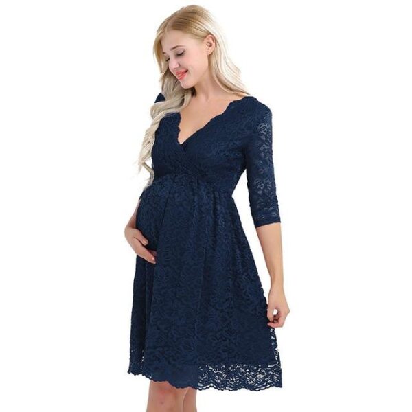 Cocktail Party Maternity Dress Navy Blue