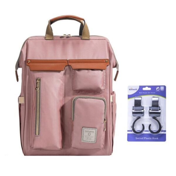 Sunveno Diaper Backpack Bag Pink