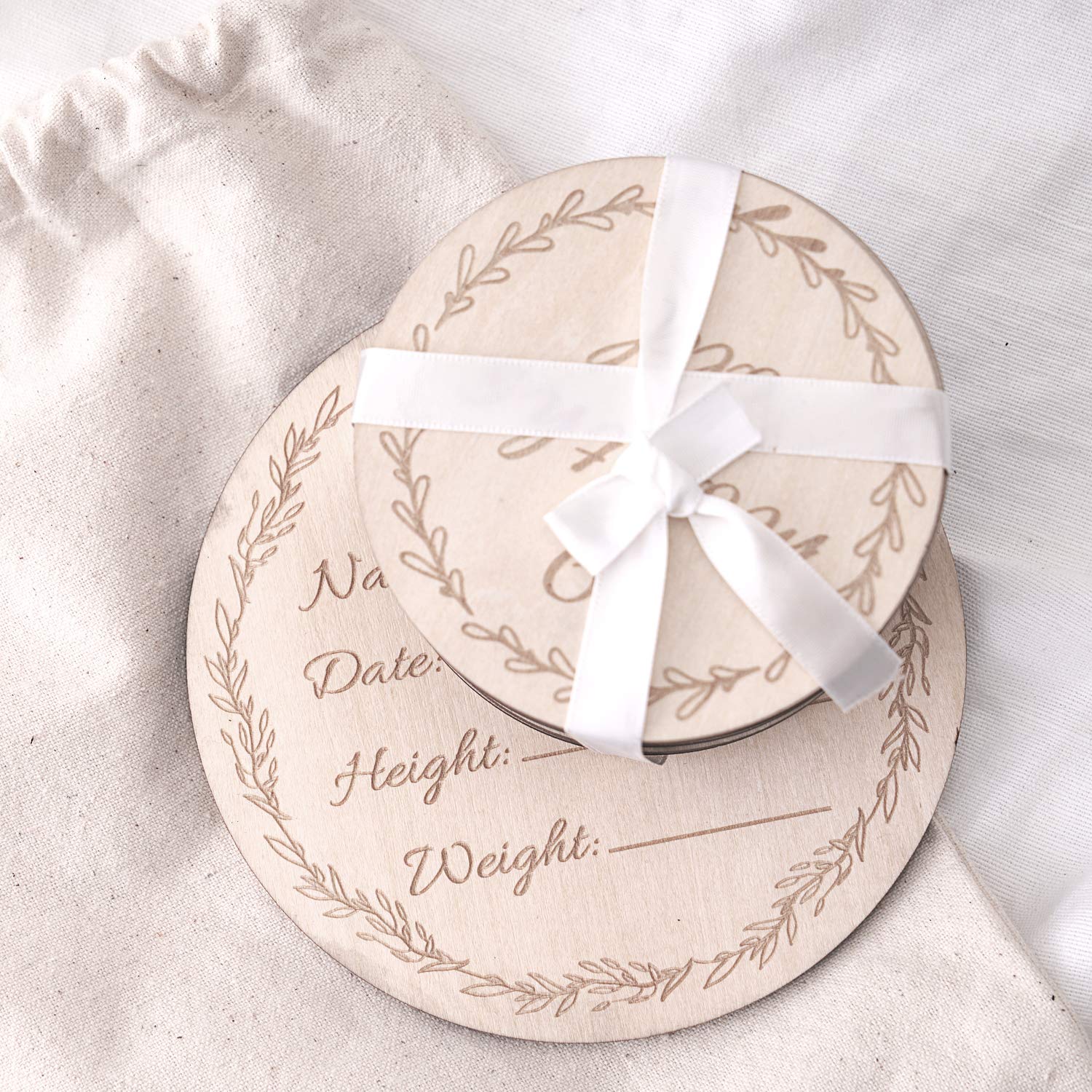 Wooden Cards Newborn Shower Baby Girls Boys Gifts Sets Milestone Cards Photo Pro