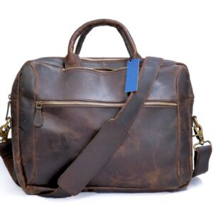 Leather Convertible Backpack Front