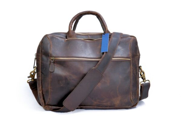Leather Convertible Backpack Front