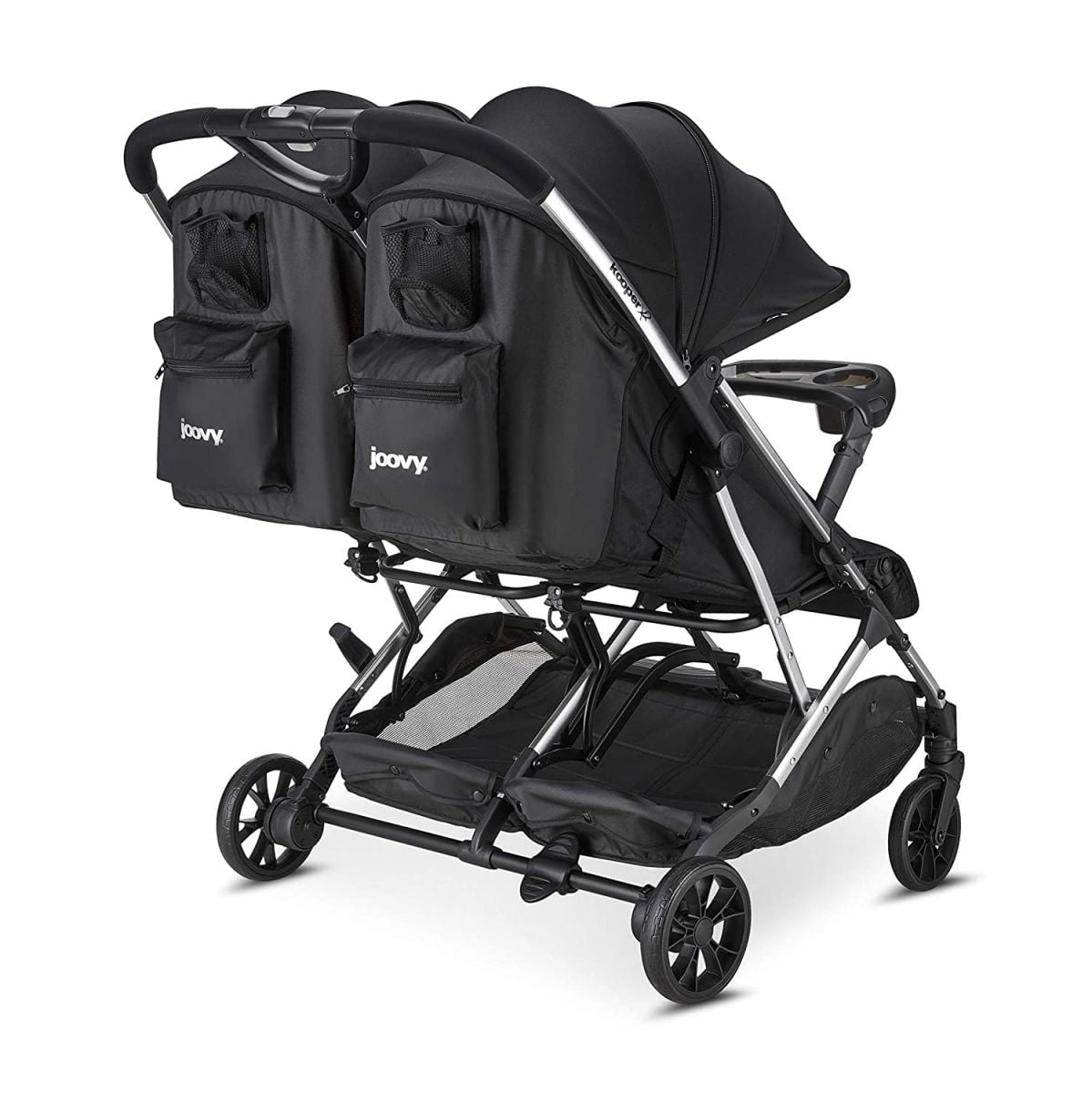 Joovy Lightweight Double Stroller Joovy Caboose Ultralight Double Stroller  With Stand On Back Top