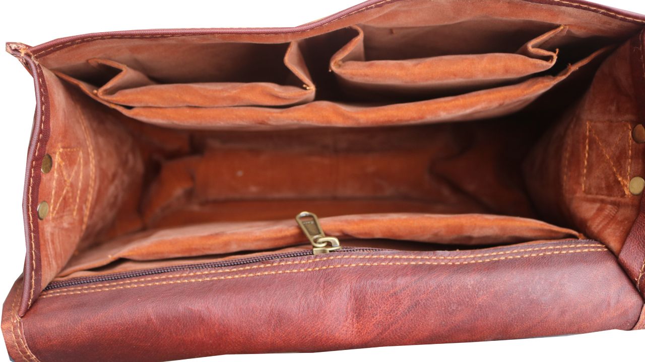 Soft Leather Crossbody Bag Interior