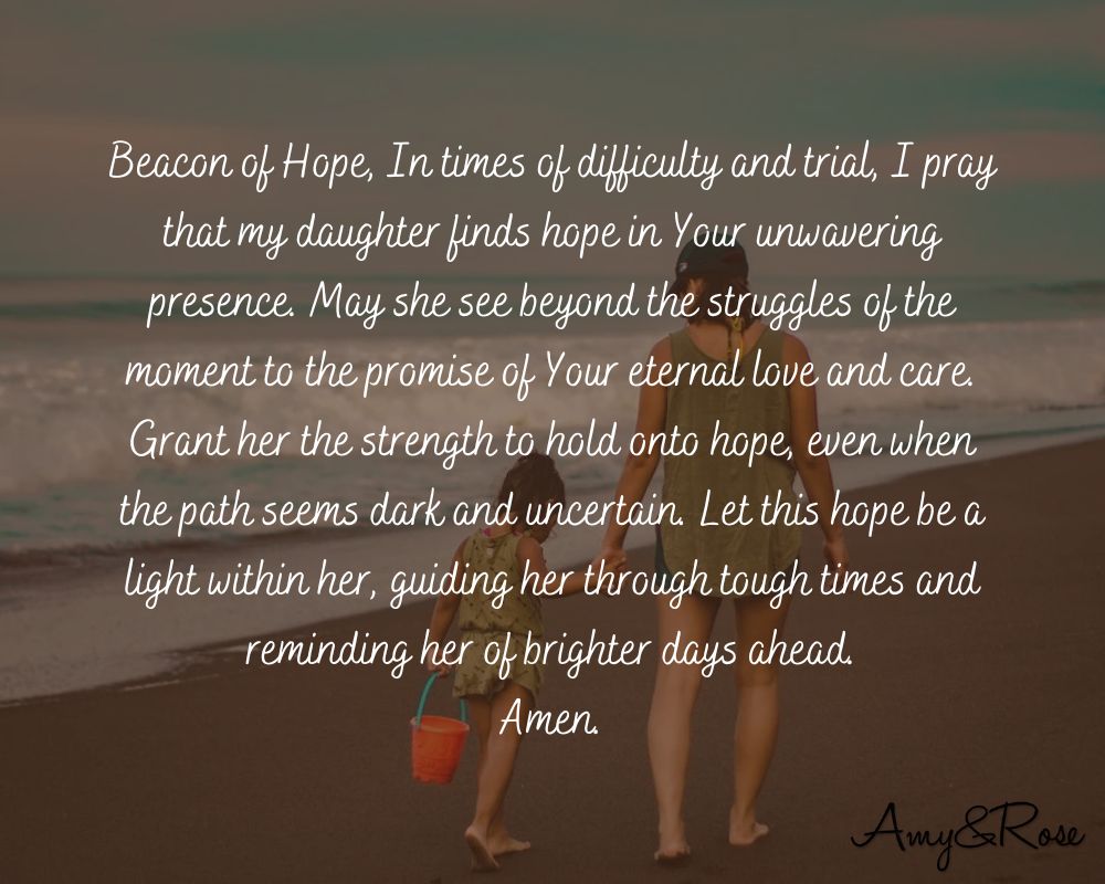 Hope and Optimism Prayer for my Daughter