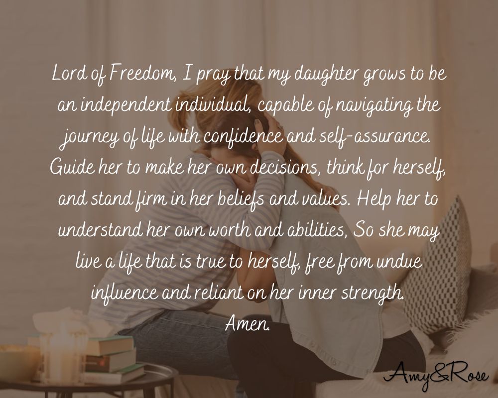 Independence and Self-Reliance Prayer for Daughter