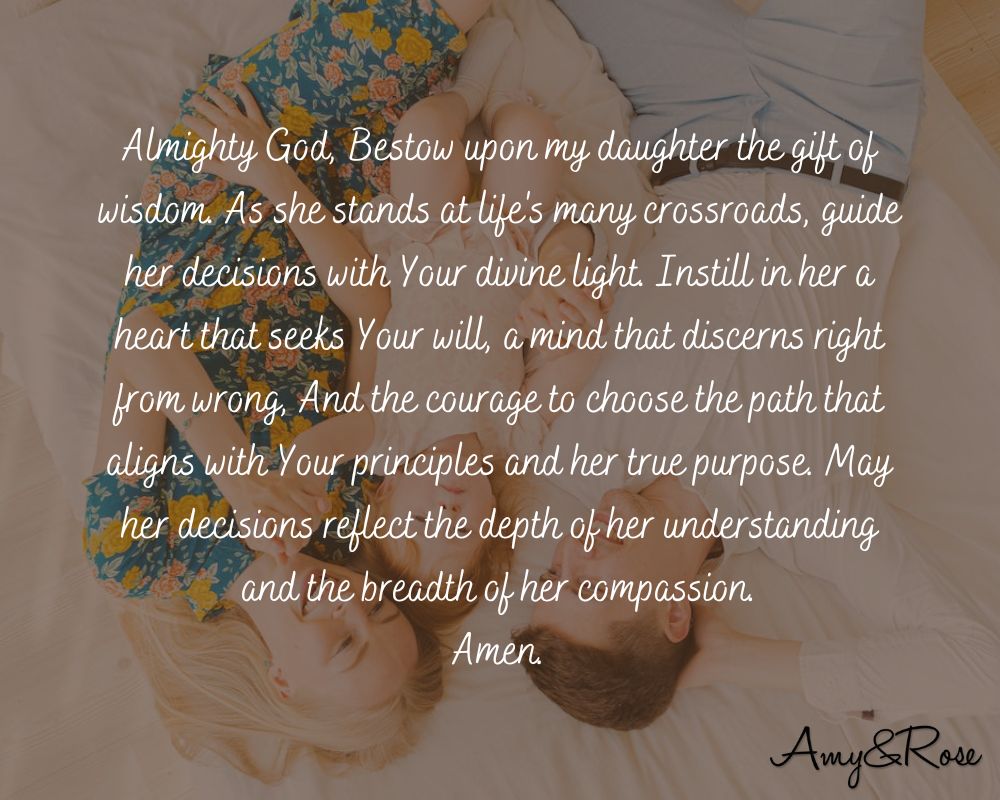 Prayer for Daughter’s Wisdom and Knowledge