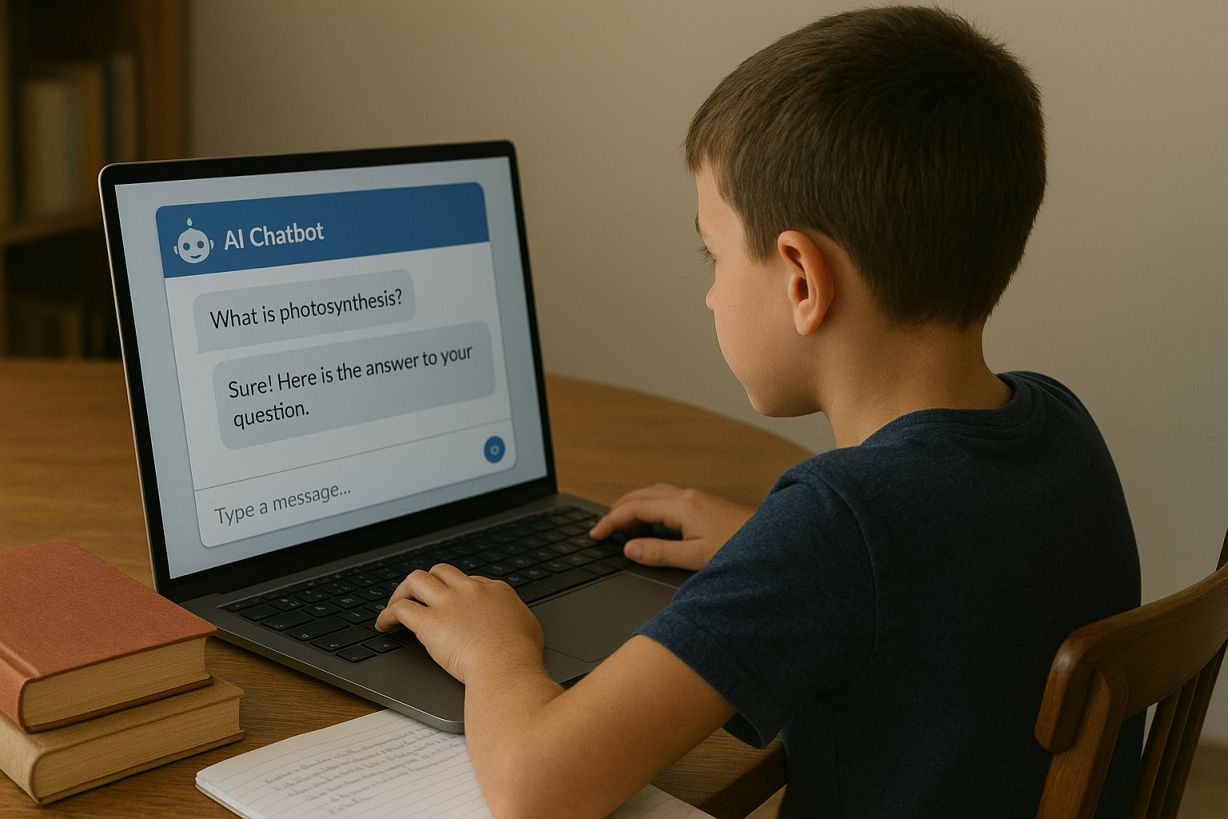 Kid Using AI to Cheat