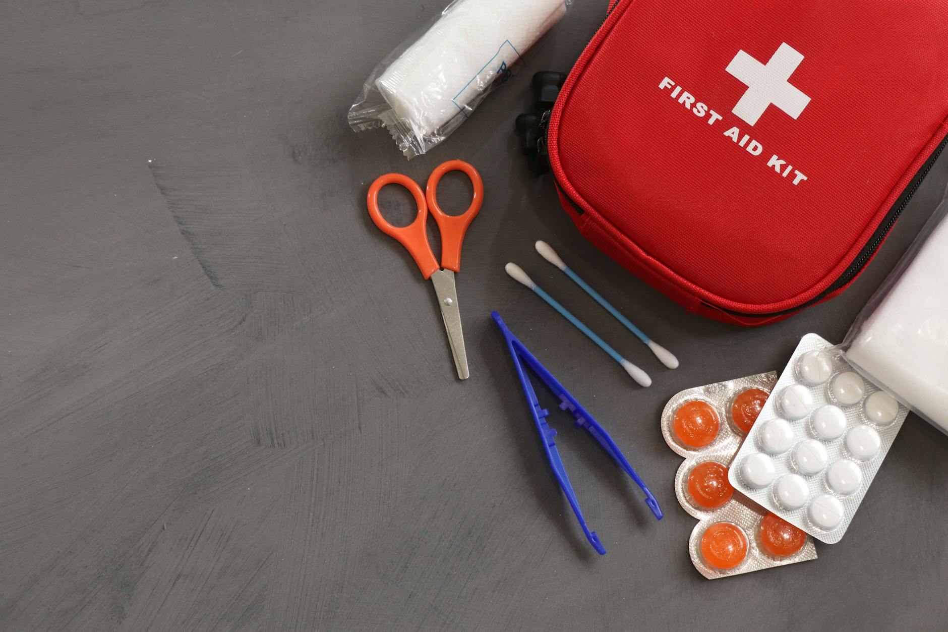 first aid kit for kids illustration for Family First Aid Kit Checklist for Kids and Home Care